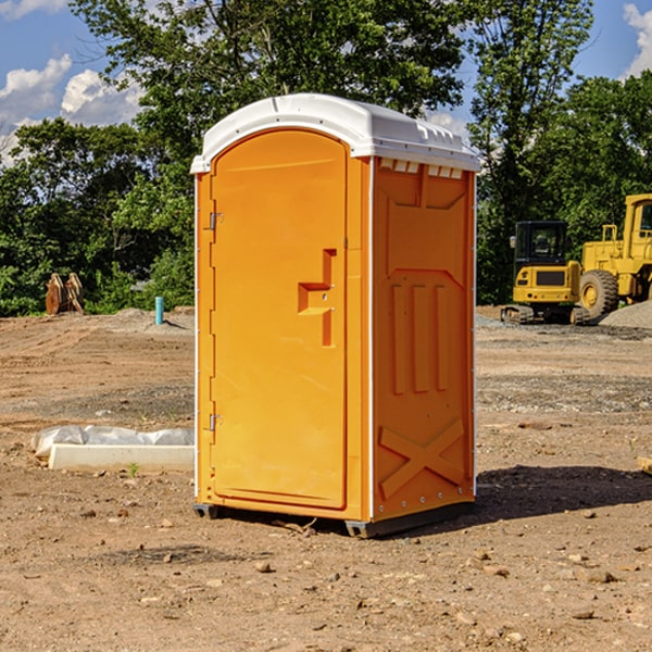 how often are the portable restrooms cleaned and serviced during a rental period in Redwood